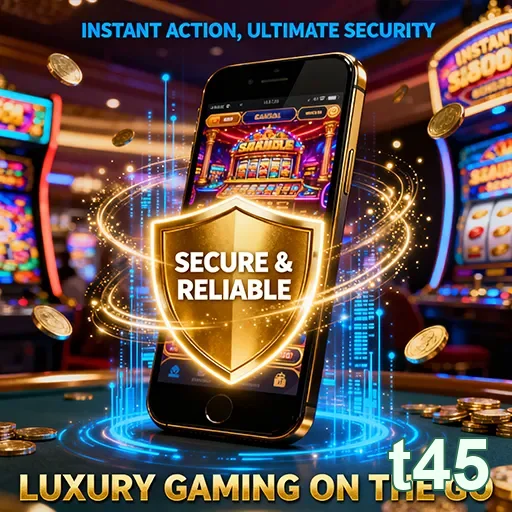 Ilustração de Aproveite o aplicativo do t45 para jogos seguros no celular
