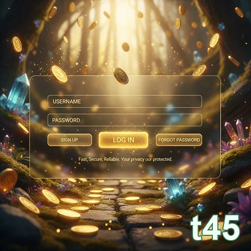 Ilustração de Acesse o t45 com login rápido e seguro