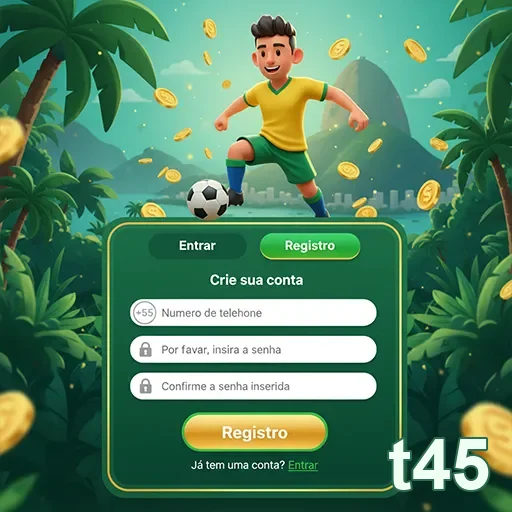 Ilustração de Acesse o t45 com login rápido e seguro